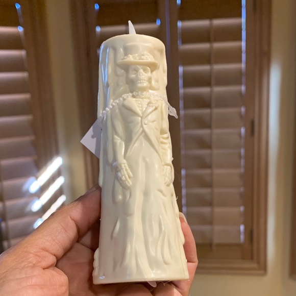 Vampira Silver Photo Frame w Black Skull Mug & cream Candle Halloween decor - Picture 11 of 16